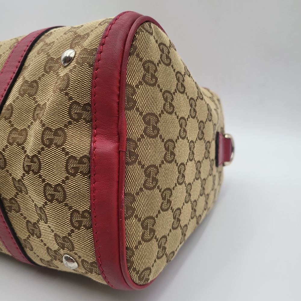 GUCCI Classic Monogram Canvas Joy Boston 30 Red, Authentic.. - Picture 15 of 16